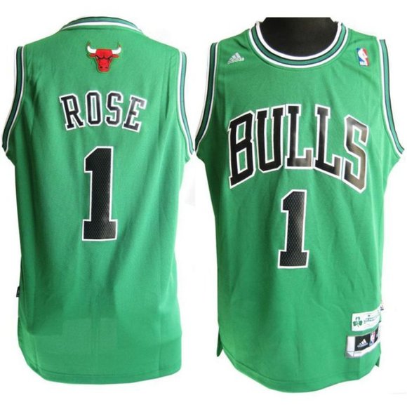 derrick rose green bulls jersey